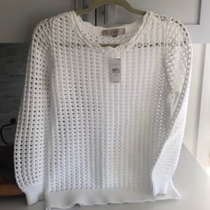 LOFT white sweater
